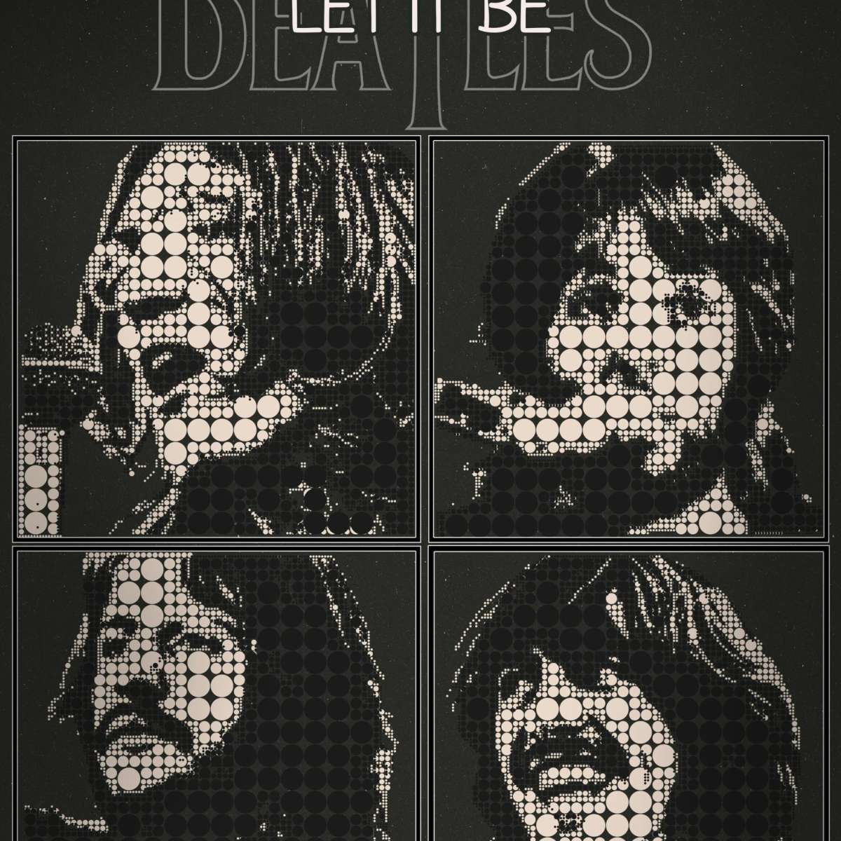 Frendorf | Let It Be Poster Musik Minimalistische Wandkunst
