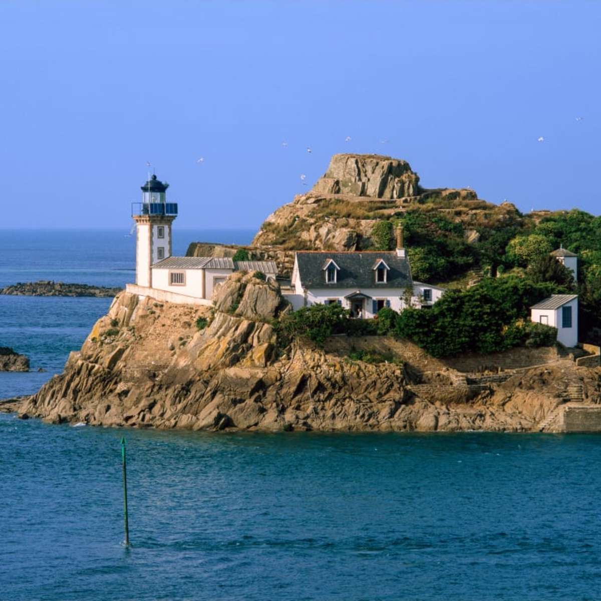 Frendorf | L'ile Louet Leuchtturm und Schloss von Taurus Wandkunst