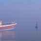 Frendorf | Misty Sunrise und Angelboot in Loctudy Wandkunst