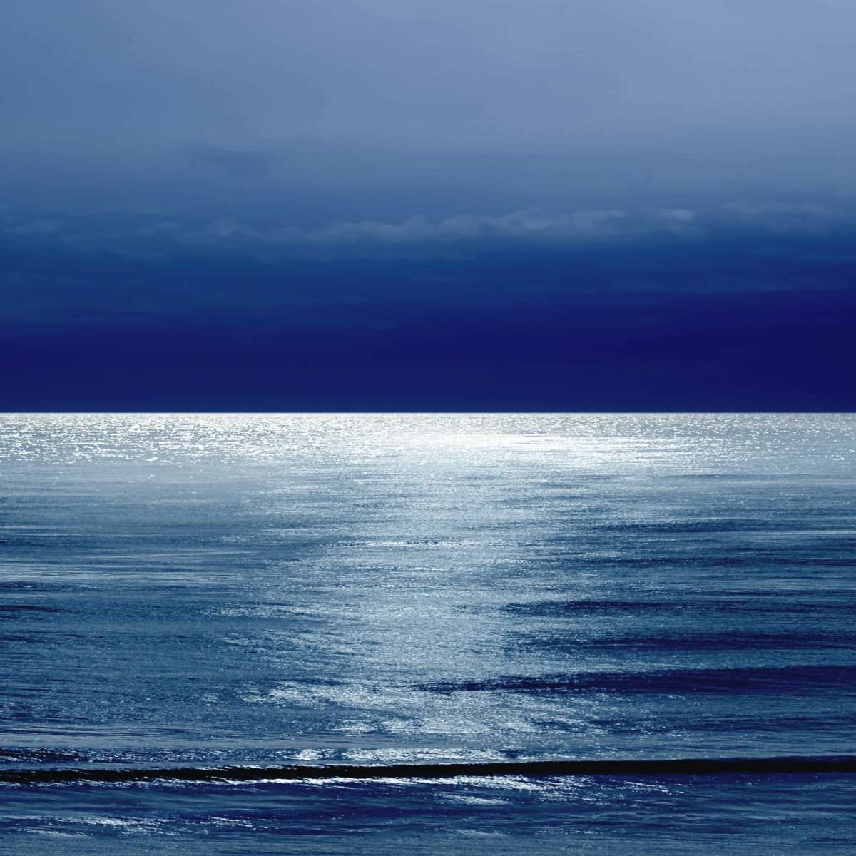 Frendorf | Mondlicht Ozean Blau I Wandkunst