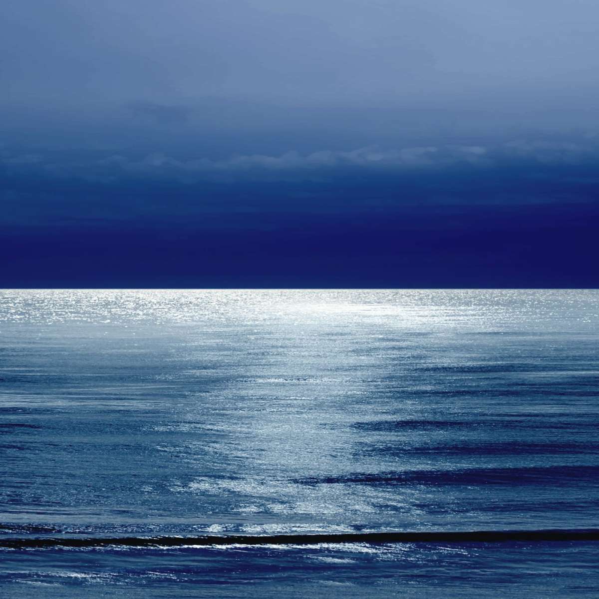 Frendorf | Mondlicht Ozean Blau I Wandkunst