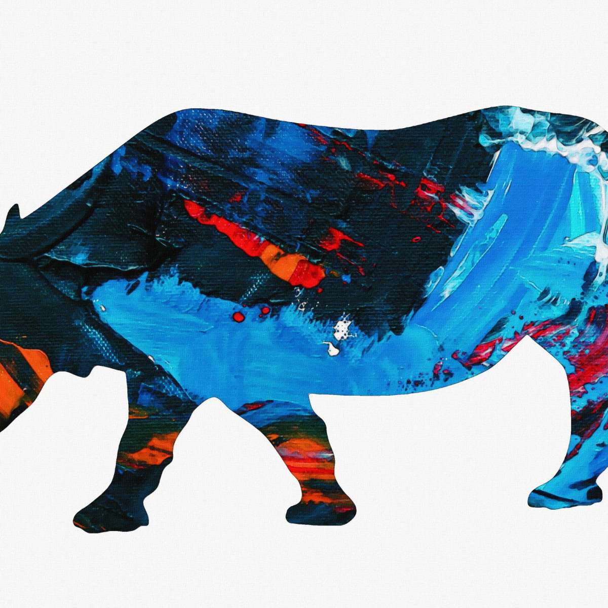 Frendorf | Rhino Abstract Silhouette Wandkunst