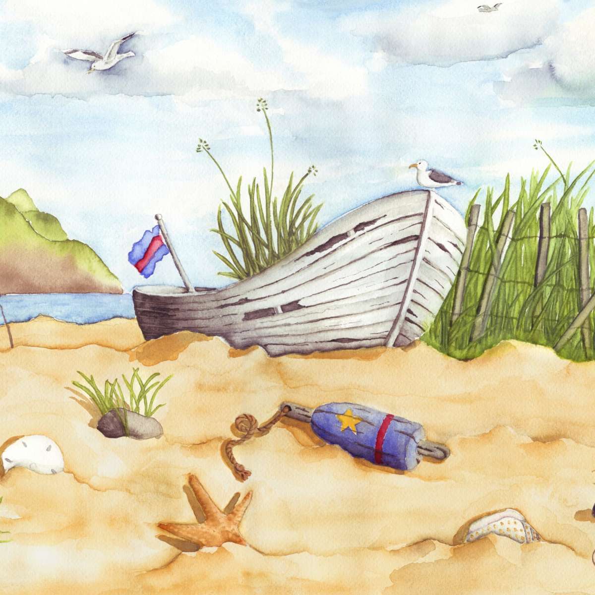 Frendorf | Die Strand-Schätze Wandkunst