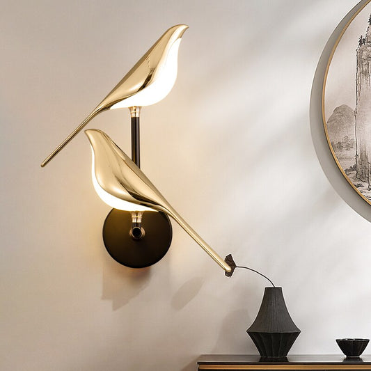 Frendorf | BirdLight Moderne LED Wandleuchte | Vogel Design Wandlampe | Einzigartiges Dekorlicht für Zuhause