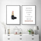 Abstrakte Moderne Mode Make-up - Leinwand Wandkunst Druck