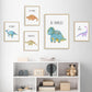 Cartoon Dinosaur Ermutigung - Leinwand Wandkunstdruck