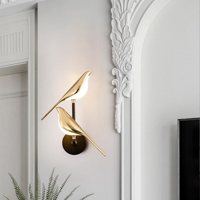 Frendorf | BirdLight Moderne LED Wandleuchte | Vogel Design Wandlampe | Einzigartiges Dekorlicht für Zuhause