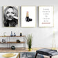 Abstrakte Moderne Mode Make-up - Leinwand Wandkunst Druck