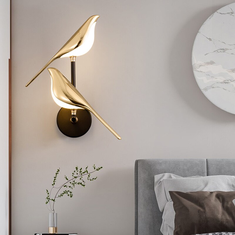 Frendorf | BirdLight Moderne LED Wandleuchte | Vogel Design Wandlampe | Einzigartiges Dekorlicht für Zuhause