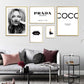 Abstrakte Moderne Mode Make-up - Leinwand Wandkunst Druck