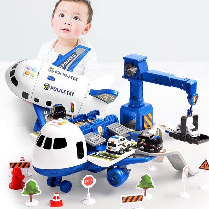 Frendorf | Große Flugzeug-Fahrzeug-Spielsets | Polizei-, Bau- oder Feuerwehrspielzeug