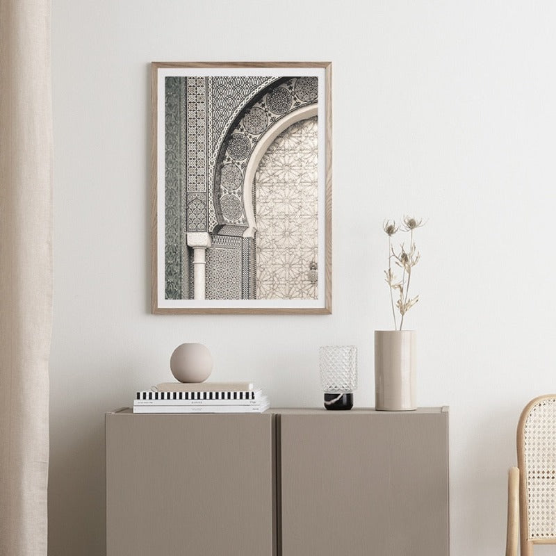 Moderne marokkanische Marrakesch Tür - Leinwand Wandkunst Druck