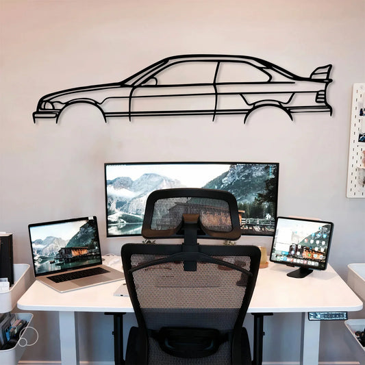 E36 M3 Auto Silhouette Metall Wandkunst