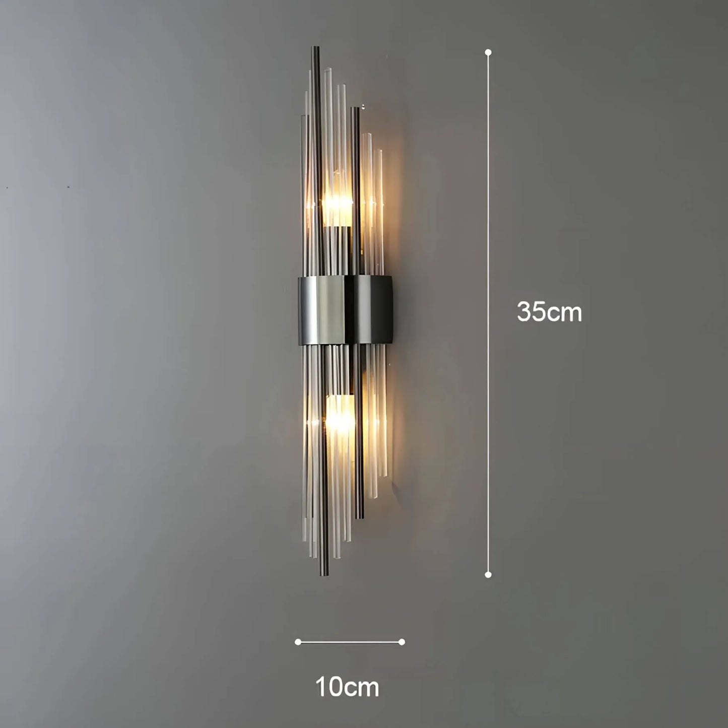 Wandleuchte mit Kristallverzierung