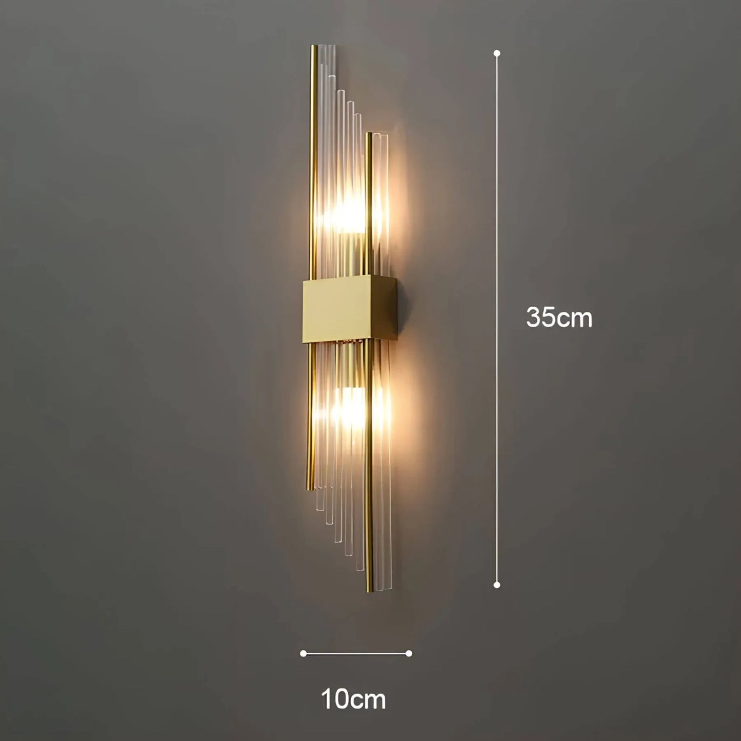 Wandleuchte mit Kristallverzierung