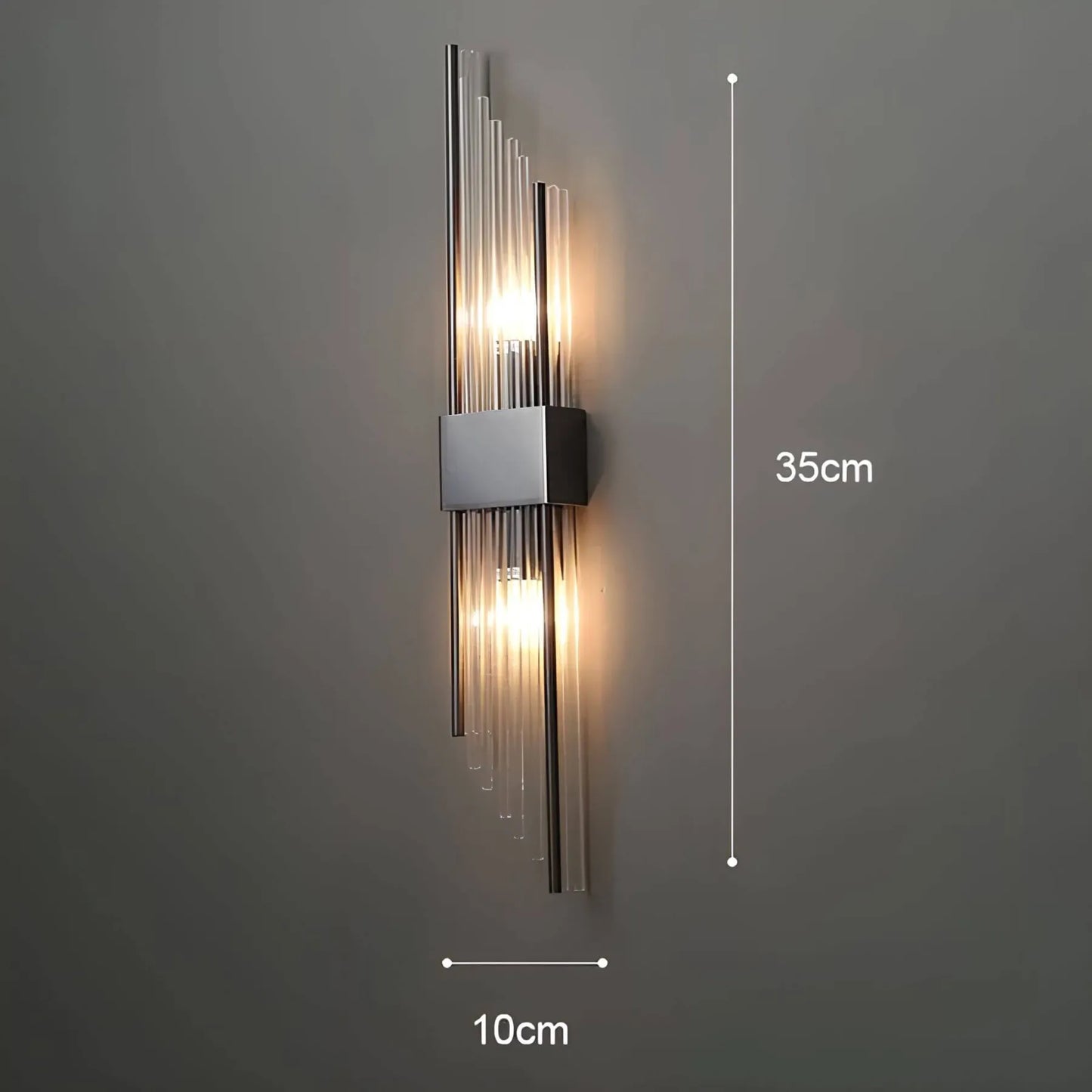 Wandleuchte mit Kristallverzierung