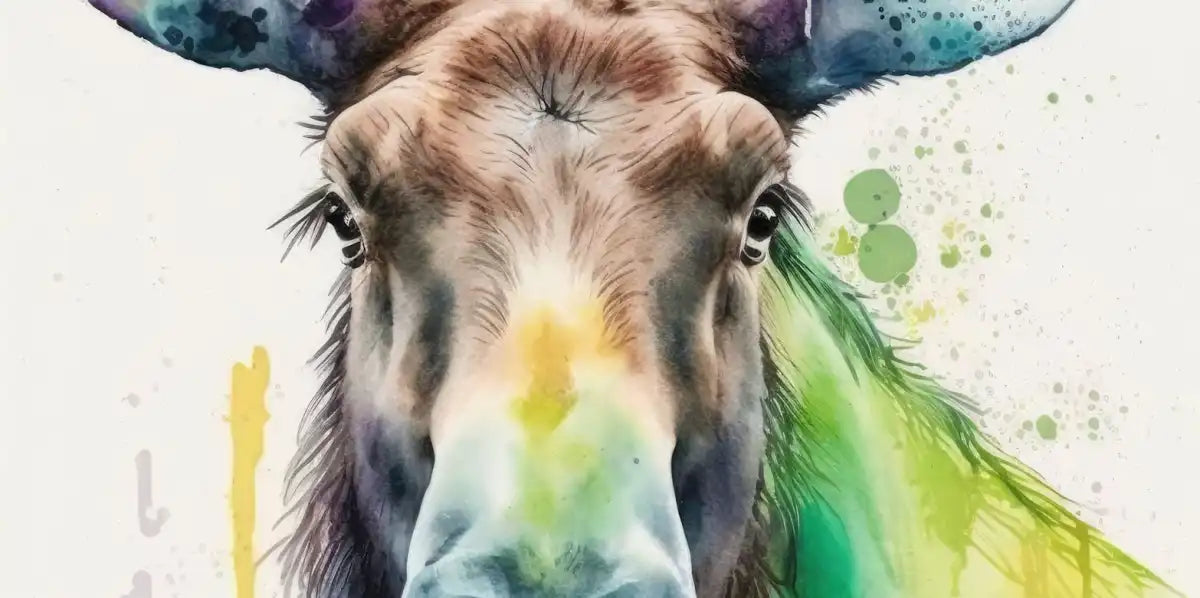 Frendorf | Majestätische Elch Aquarell Wandkunst