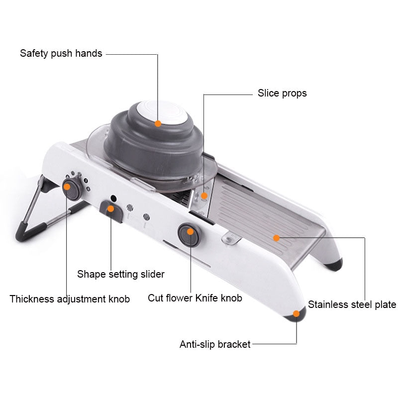 Frendorf | Mandoline Cutter Slicer Professioneller Reibe Mit Verstellbaren Klingen