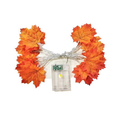 Ahornblätter Herbst Lichterketten
