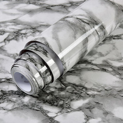 Frendorf | Marmor Vinyl Tapete für Wände in Rollen Wasserdichte Wandaufkleber
