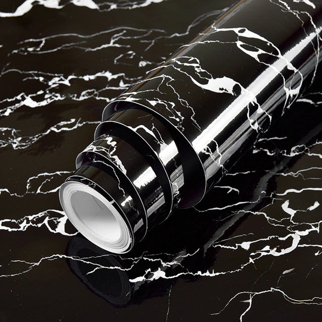 Frendorf | Marmor Vinyl Tapete für Wände in Rollen Wasserdichte Wandaufkleber