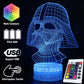 3D Lampe Star Wars Helm Darth Vader