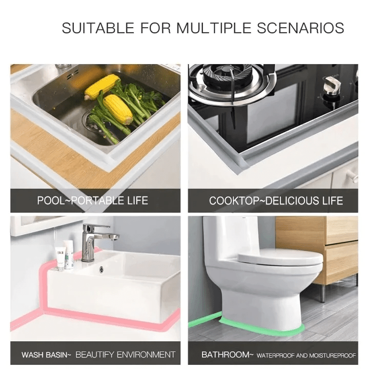 Frendorf | Selbstklebender Dichtungsstreifen | Wasserdicht & Schimmelresistent | Flexibel Zuschneidbar | PE-Material