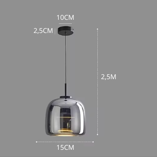 Frendorf | LumiPure Glas Pendelleuchte | Modernes Design | Stimmungslicht | Perfekt für Esszimmer & Wohnzimmer
