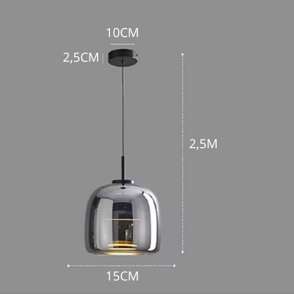 Frendorf | LumiPure Glas Pendelleuchte | Modernes Design | Stimmungslicht | Perfekt für Esszimmer & Wohnzimmer
