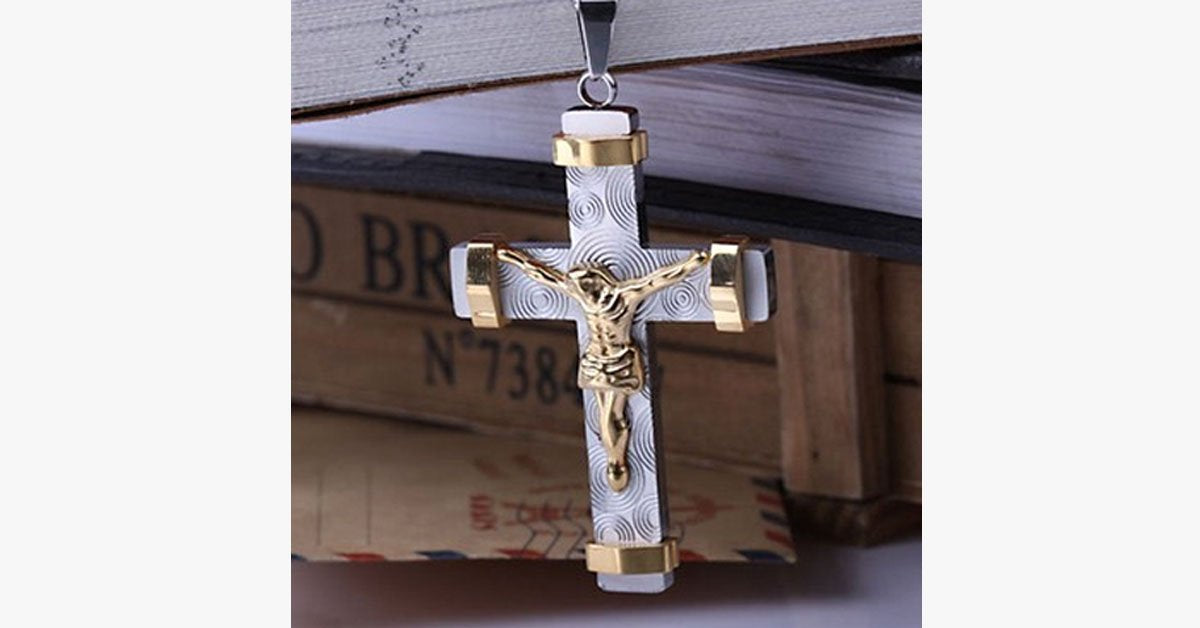 Frendorf | 24K vergoldete zweifarbige Kreuzanhänger