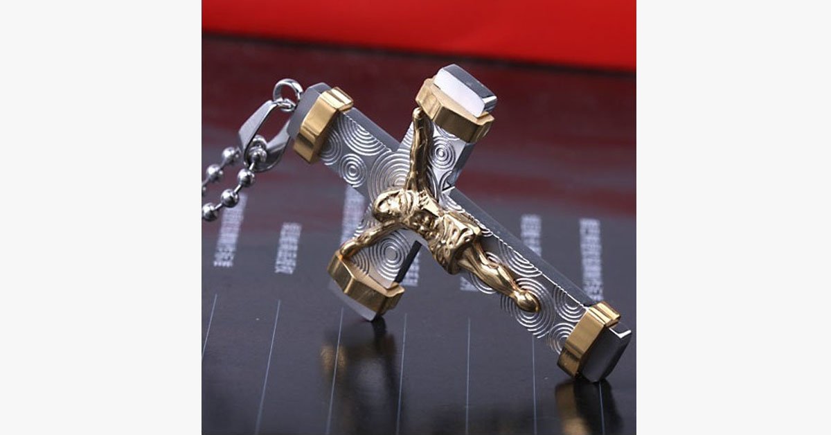 Frendorf | 24K vergoldete zweifarbige Kreuzanhänger