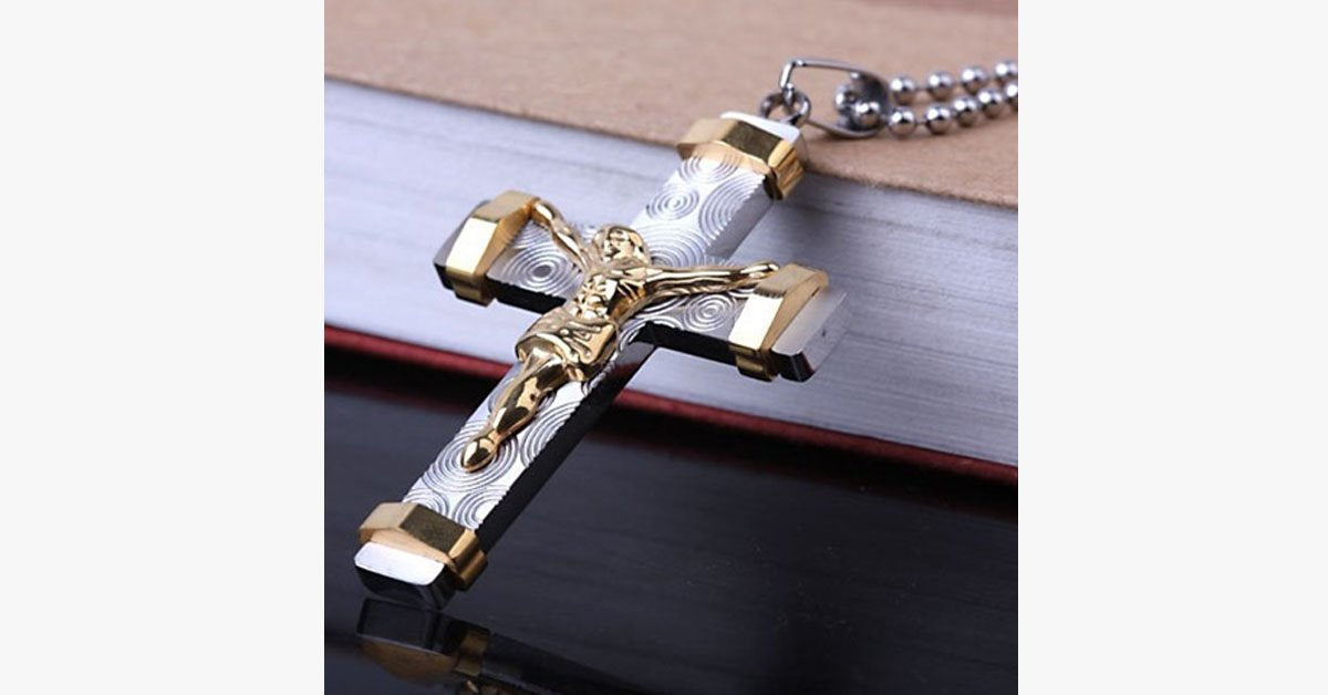 Frendorf | 24K vergoldete zweifarbige Kreuzanhänger