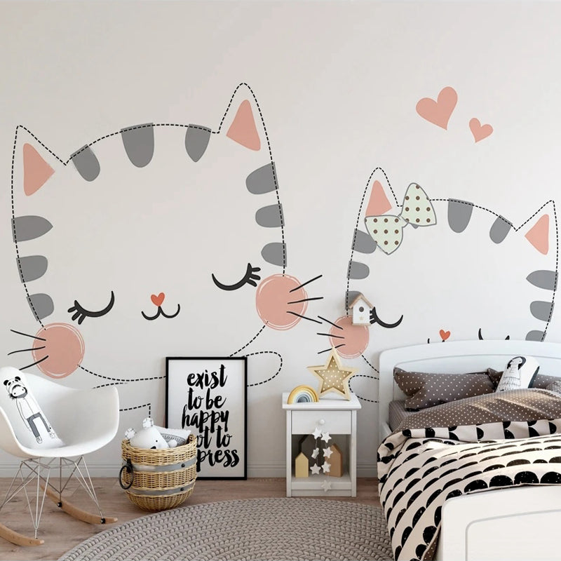 Meow Katze Thema Kinderzimmer Tapete - Verwandeln Sie Ihren Raum