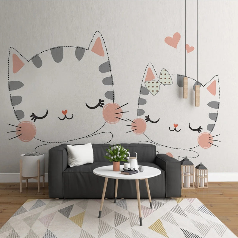 Meow Katze Thema Kinderzimmer Tapete - Verwandeln Sie Ihren Raum