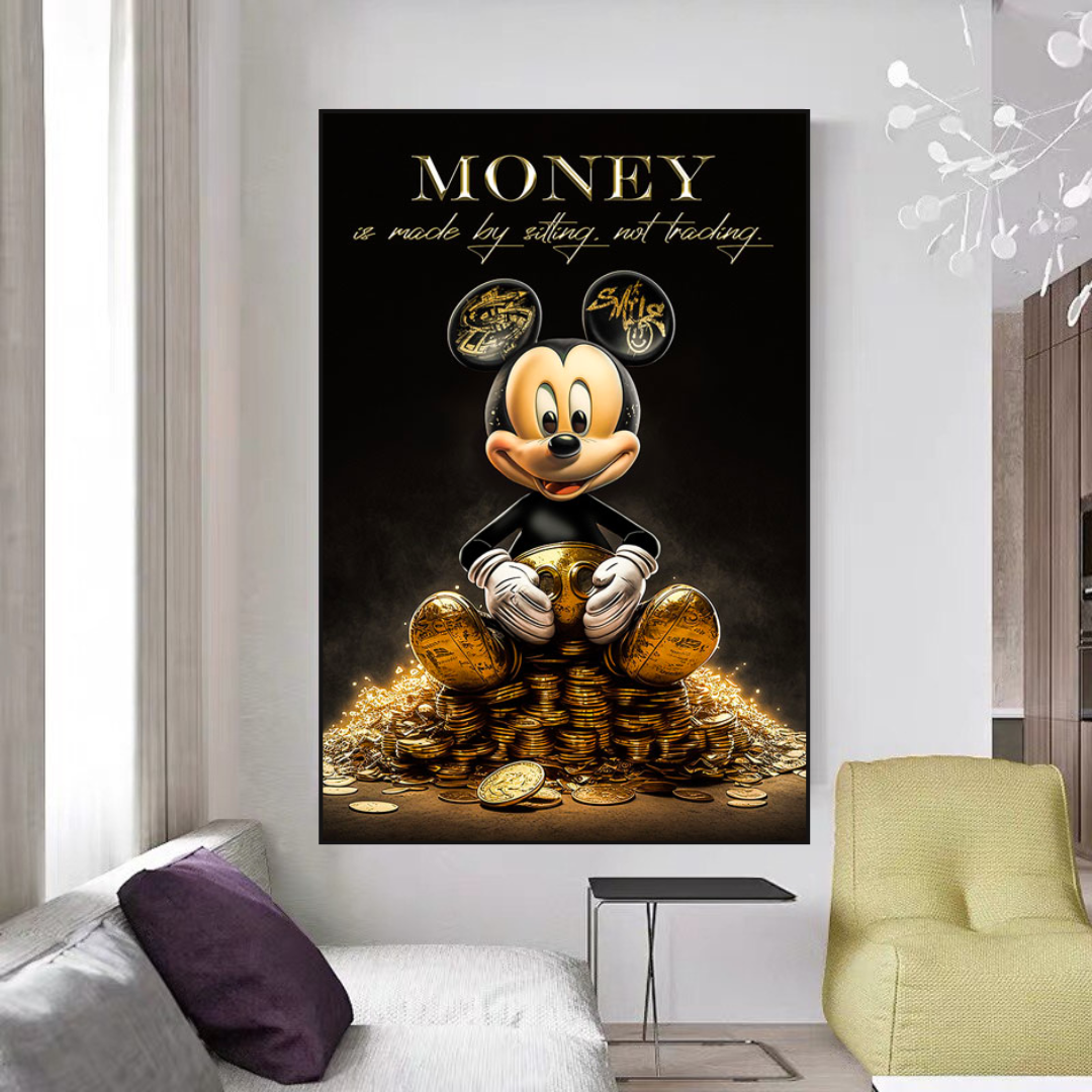 Mouse Trading Money Motivationszitat Leinwand Wandkunst