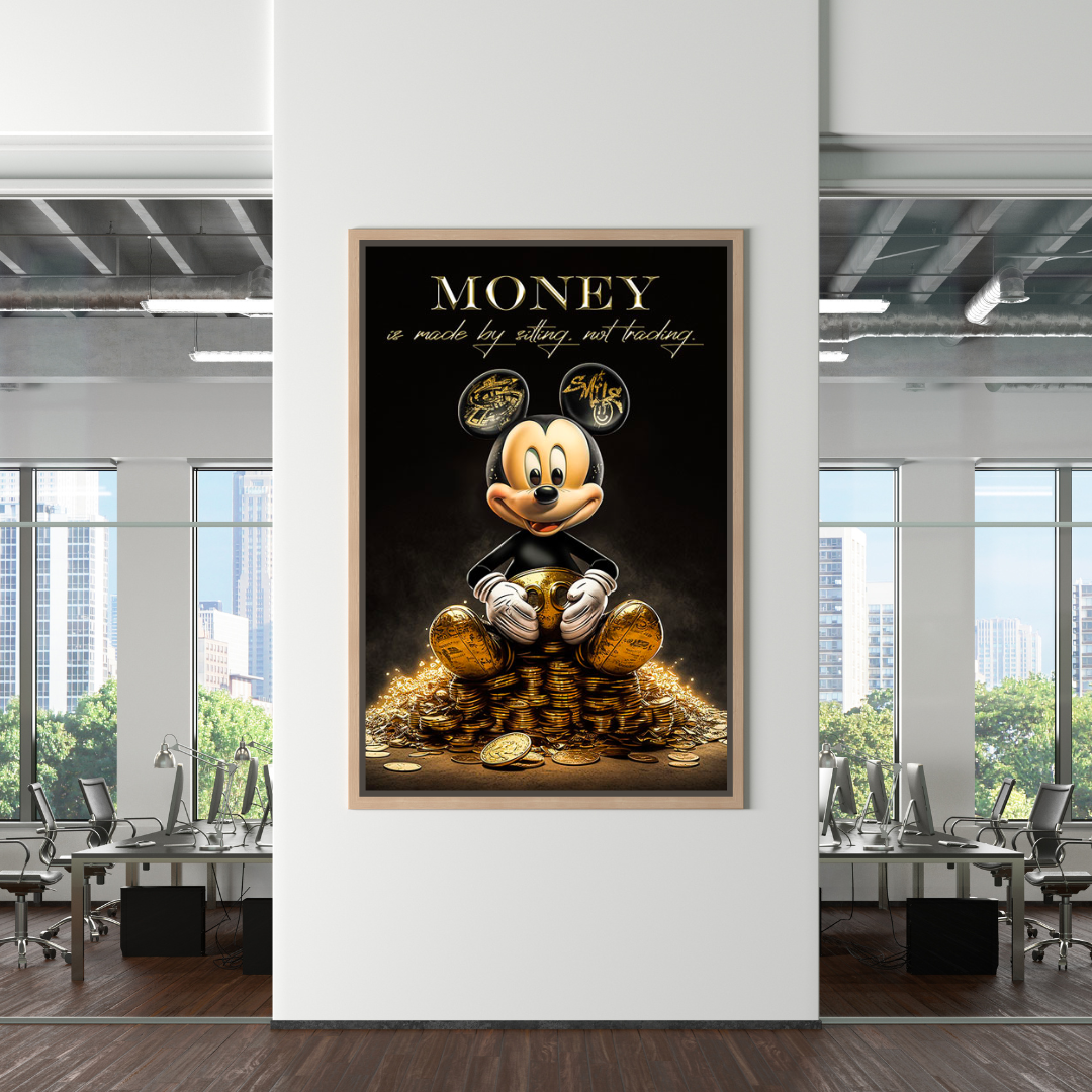 Mouse Trading Money Motivationszitat Leinwand Wandkunst