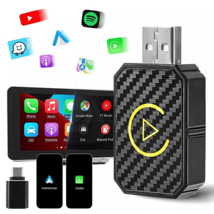 Frendorf | Mini Wireless CarPlay Adapter | Schnelles, stabiles Streaming für 800+ Autos & alle iPhones (iOS 10+)