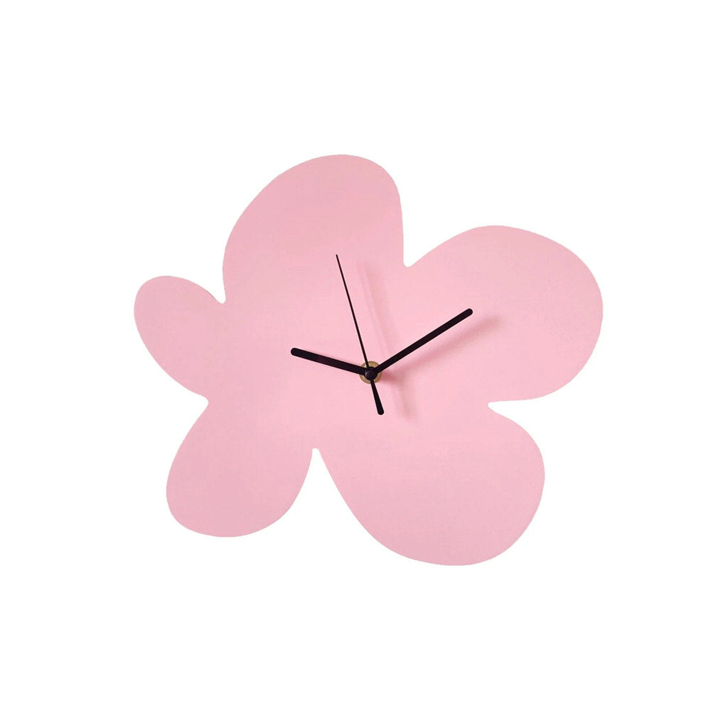Blumen Blob Acryl Wanduhr