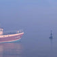 Frendorf | Misty Sunrise und Angelboot in Loctudy Wandkunst