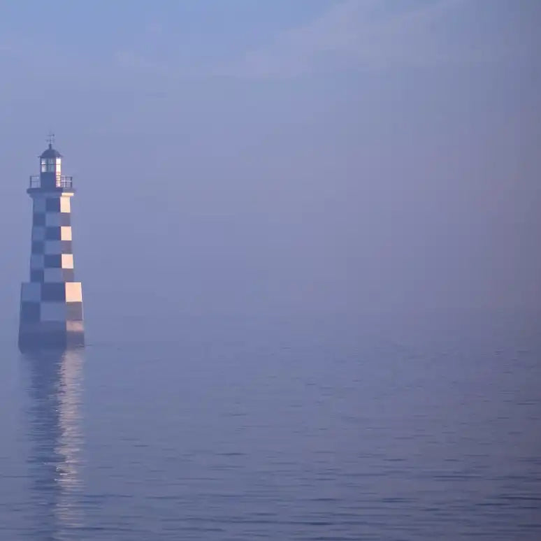 Frendorf | Misty Sunrise und Angelboot in Loctudy Wandkunst