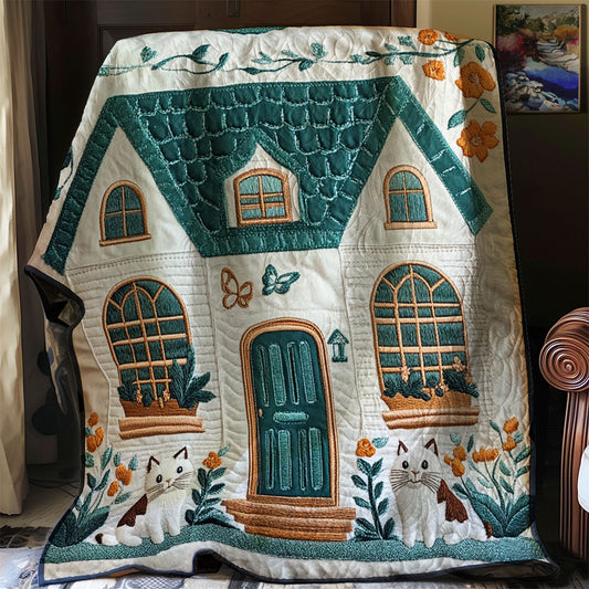 Gemütliche Cottage Katzen-Decke