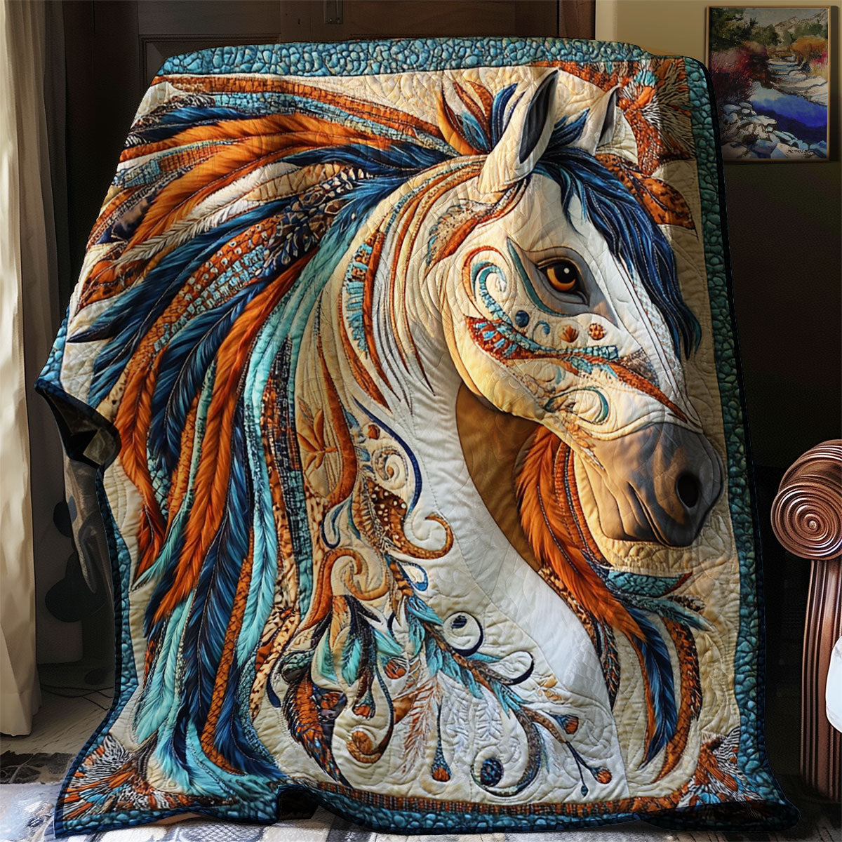 Tribal Gallop Majestic Horse Quilt