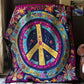 Trippy Hippie Zeichen Decke