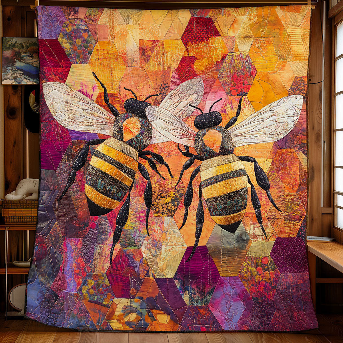 Vibrant Bee Tagesdecke