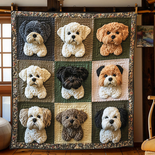 Vintage Havaneser Hunde Decke