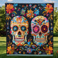 Calavera Zuckerskelette Tagesdecke