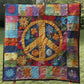 Trippy Hippie Zeichen Quilt