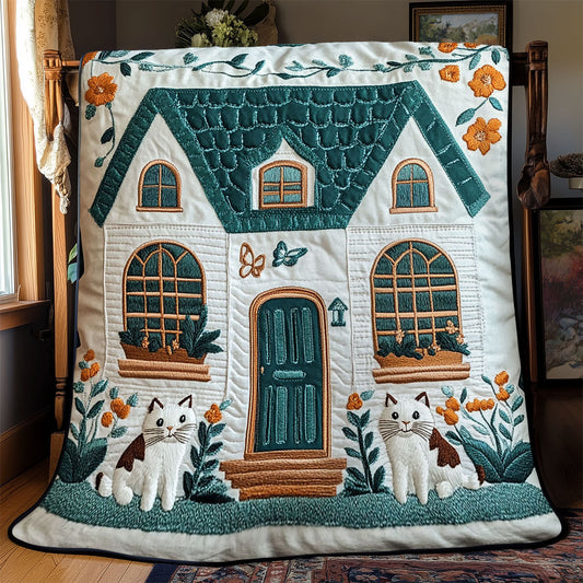 Gemütliche Cottage Katzen-Decke