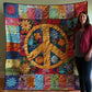 Trippy Hippie Zeichen Quilt