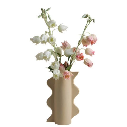 Frendorf | Minimalistische Harmony-Vase – Elegantes Keramikdesign für elegante Blumenarrangements
